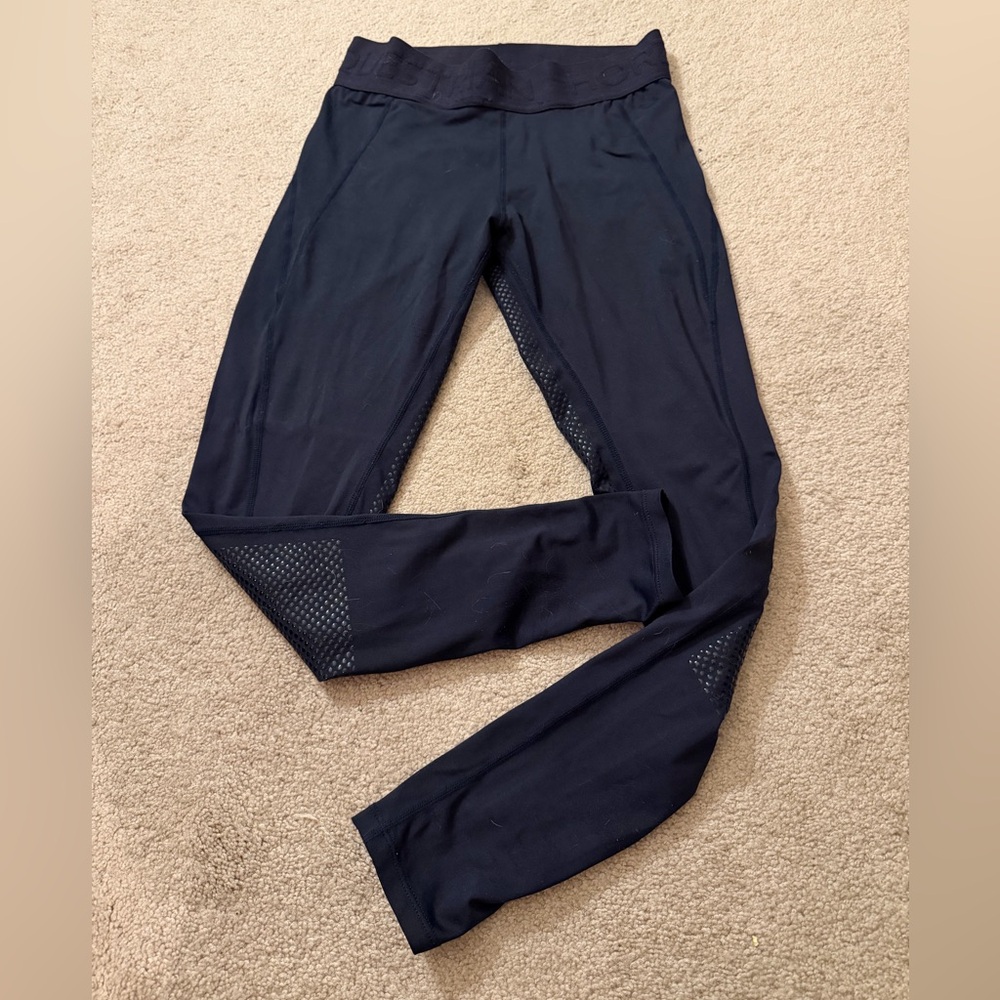 Horze Black Horseback Riding Leggings with Silicone Grip
